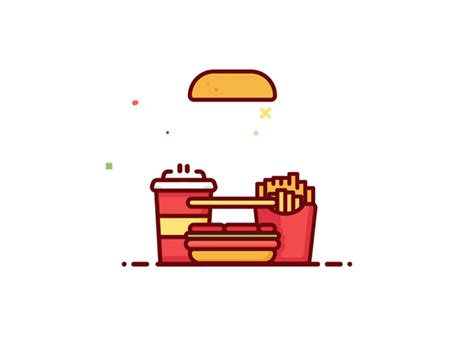 Fast food animation set on Behance