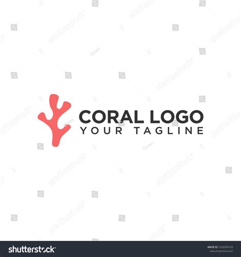 Illustration Simple Coral Logo Design Template Stock Vector (Royalty Free) 1526209163 | Shutterstock