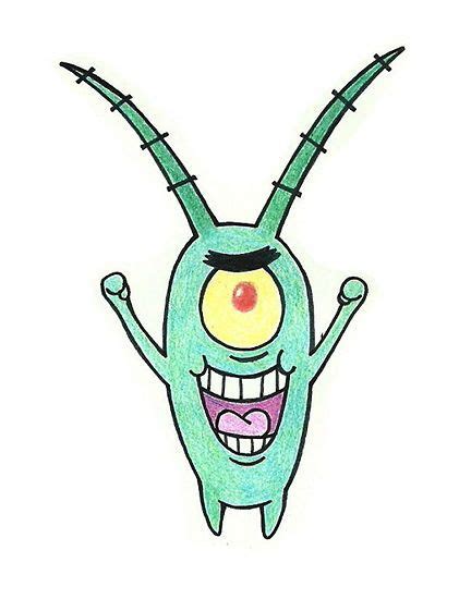 How to Draw Sheldon J. Plankton from SpongeBob SquarePants | Spongebob drawings, Cartoon ...