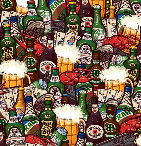 Drinks on Behance | Pop art wallpaper, Art, Beer cartoon