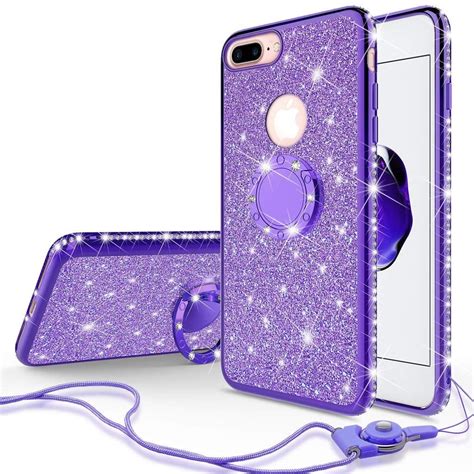 SOGA Diamond Bling Glitter Cute Phone Case with Kickstand Compatible for iPhone 8 Case, iPhone 7 ...