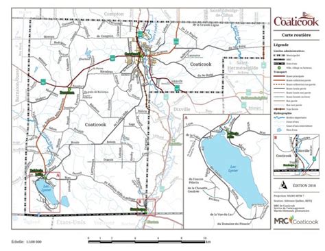 Map of Coaticook | Ingénieuse Coaticook : Histoire de l'inventivité et de la créativité des citoyens