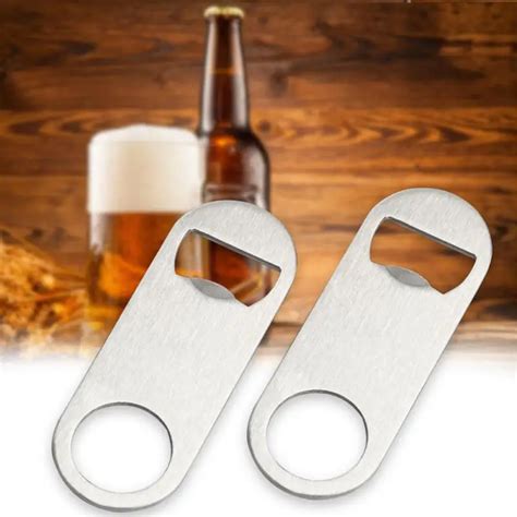 Beer Bottle Opener Durable Flat Stainless Steel Mini Beer Bottle Opener can Jar Opener-in ...