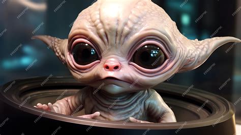 Premium AI Image | cute baby alien