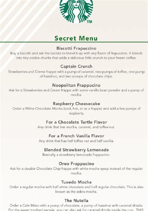 Starbucks Secret Menu - Starbucks Secret Drinks - 2019 Menu & Coupons