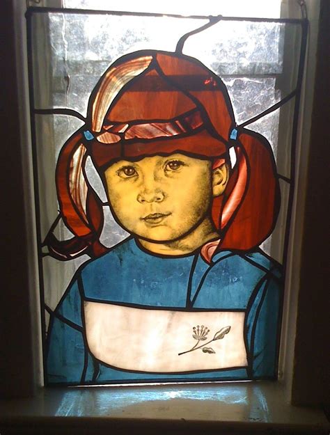Portrait of Girl by Maria Valentina Sheets | Stained glass designs, Stained glass, Portrait girl