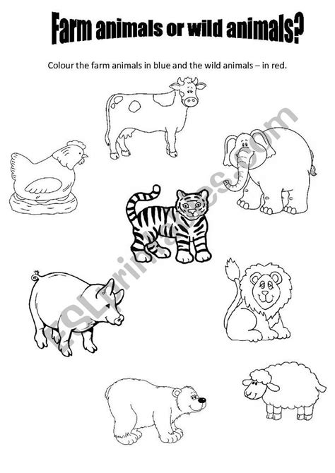 Printable Wild Animals Worksheets For Kindergarten - Printable Word Searches