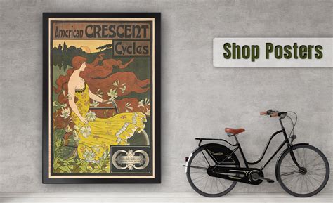 Original Vintage Bicycle Posters, Original Antique Cycling Posters