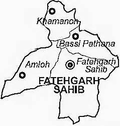 Fatehgarh Sahib District | Fatehgarh Sahib District Map