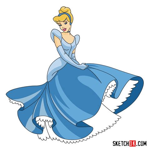 Cinderella Cartoon Drawing Sketch