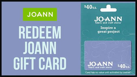 How to Redeem JOANN Gift Card 2022? Use/Activate JOANN Gift Cards Online - YouTube