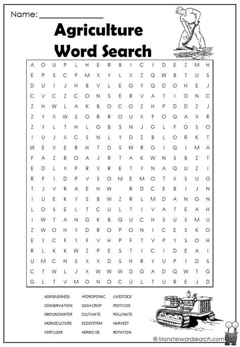 Agriculture Word Search | Word find, Writing lessons, Worksheets for kids