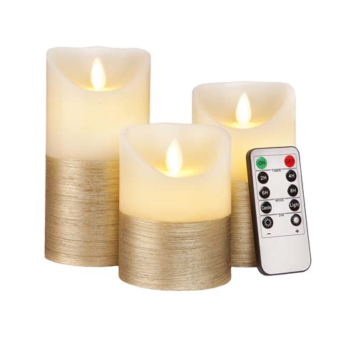 Flameless Candles Flickering LED | Battery Operated Electric Pillar Candle | Realistic Moving ...