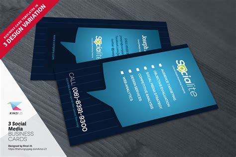 Social Media Business Cards Template Collection