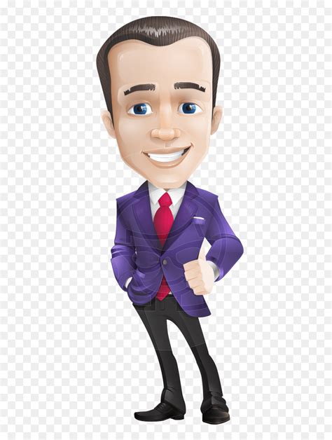 Business Vector Cartoon Character Man Graphic Design - Animated Business Man Png, Transparent ...