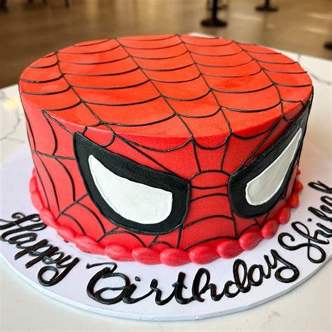 Spiderman Face (Inscription on Board) - Oakmont Bakery