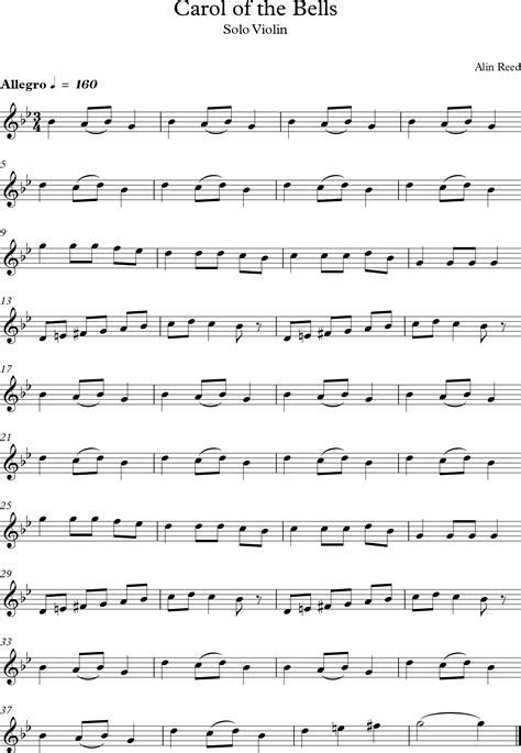 Lindsey Stirling Shchedryk (Carol Of The Bells) Sheet Music (Violin Solo) In G Major Download ...