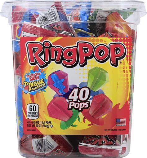 Amazon.com : Ring Pop Hard Candy Pops, Variety Pack, 560 grams, 40 Count : Hard Candy : Grocery ...