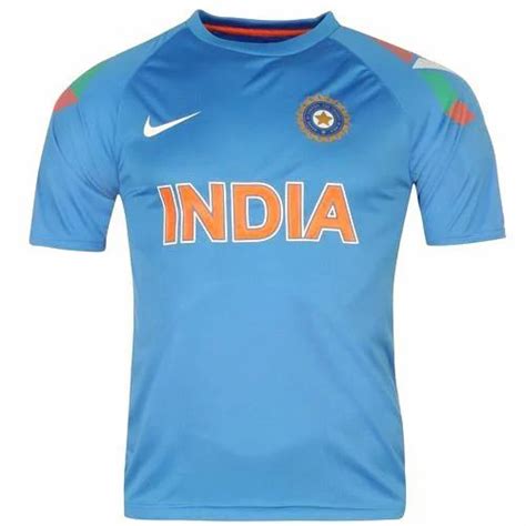 Blue M. K. India Cricket Team T Shirt at best price in Ludhiana | ID: 15748009573