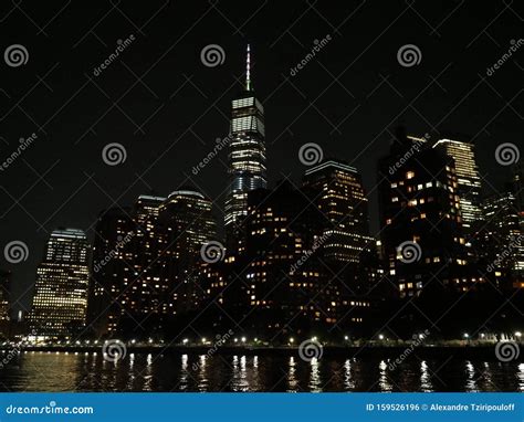 Lower Manhattan`s skyline stock photo. Image of city - 159526196