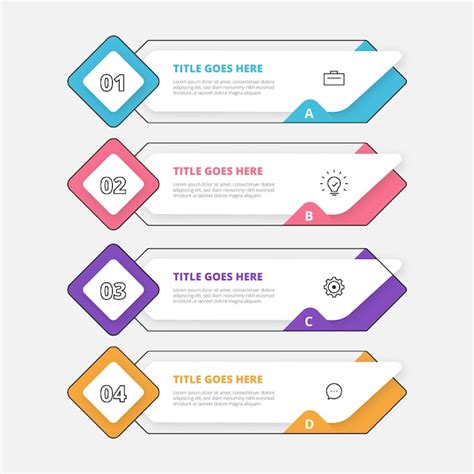 Free Vector | Linear flat table of contents infographic template