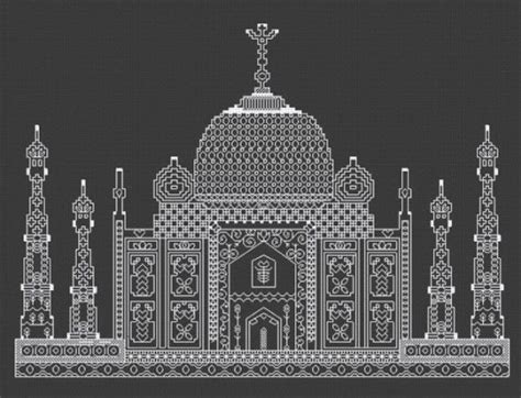 . #tajmahal #taj #mahal #pattern | Black work embroidery, Xstitch patterns, Cross stitch embroidery