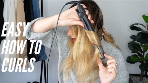 Curl your hair with GHD straightener - For beginners - YouTube