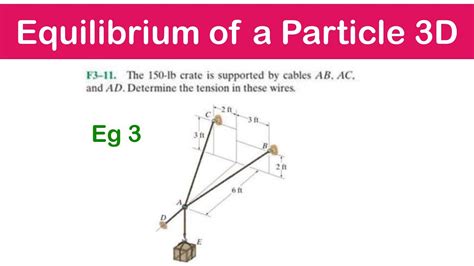 🔺14 - Equilibrium of a Particle 3D - Example 3 - Free Body Diagrams - YouTube