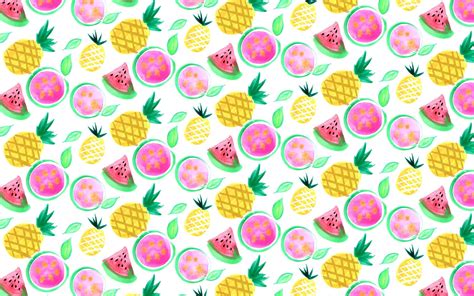 Download Cute Summer Desktop Tropical Fruits Wallpaper | Wallpapers.com