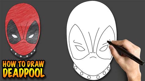 Gambar Draw Deadpool Easy Step Drawing Lessons Kids Youtube Face ...