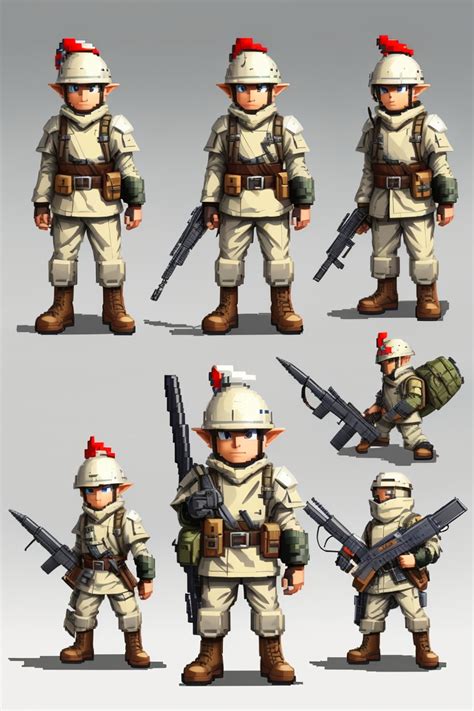 pixel soldier in 3 different modes by HolyBees on DeviantArt