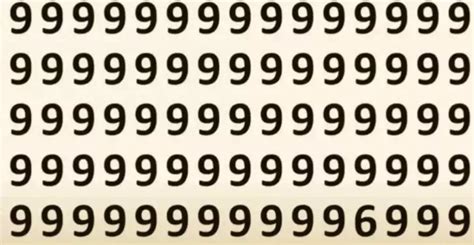 A High IQ Optical Illusion: Search For The Hidden Number 6