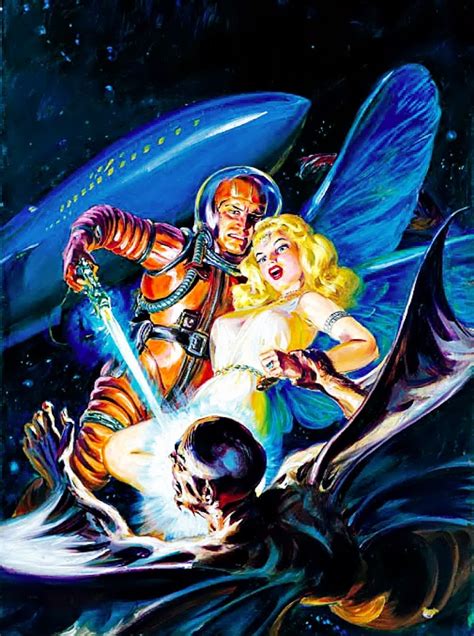 Dark Roasted Blend: Great Space & Pulp Art by Norman Saunders