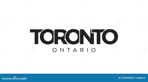 Toronto in the Canada Emblem. the Design Features a Geometric Style, Vector Illustration with ...