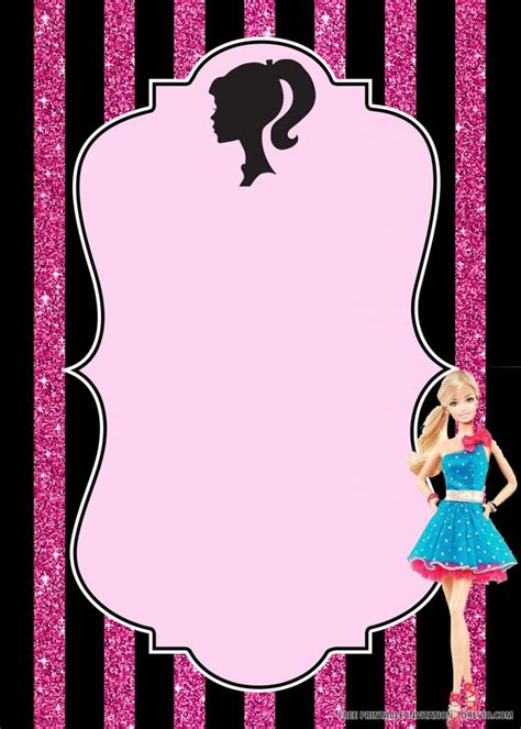 (FREE PRINTABLE) Barbie Birthday Invitation Template – FREE PRINTABLE ...