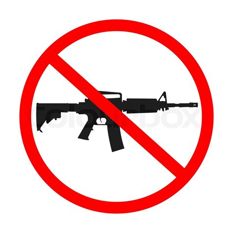 no guns allowed sign, abstract vector art illustration | Stock vector ...