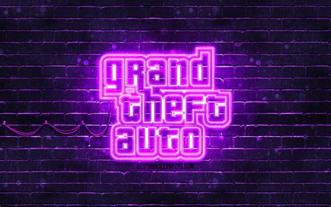 1024x768px, free download | GTA violet logo violet brickwall, Grand Theft Auto, GTA logo, GTA ...