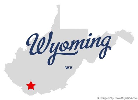 Map of Wyoming, WV, West Virginia