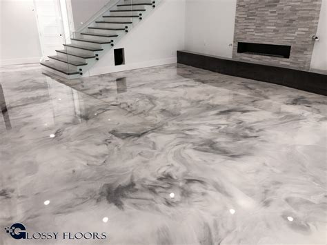 Metallic Marble Epoxy Floor From Glossy Floors Polished Concrete and Epoxy Flooring of Northwest ...