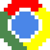 Google chrome icon pixel art