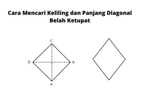 Foto : Cara Mencari Keliling dan Panjang Diagonal Belah Ketupat