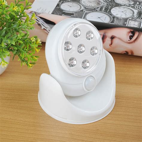 LED Cordless Motion Activated Sensor Light Lamp 360 Degree Rotation ...