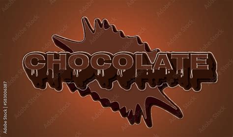 Chocolate text effect with abstract background, chocolate text effect ...