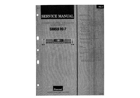 Service Manual for SANSUI RG-7 - Download