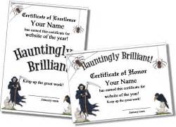 Printable Halloween Certificates and Award Templates