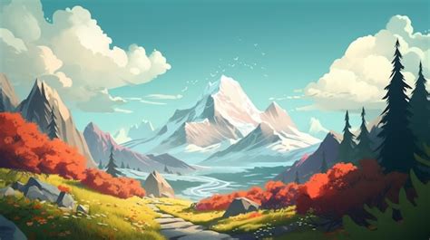 Premium AI Image | The Mountain Animation