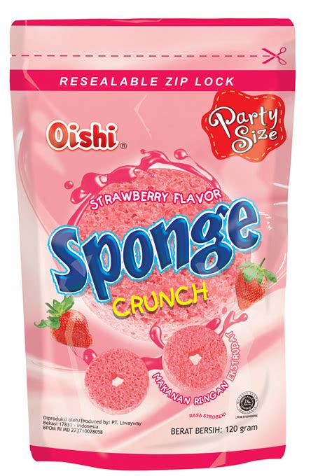 WS011 Oishi Sponge Strawberry | Swee's Group Singapore | Healthier Choice + Oishi Snacks Distributor