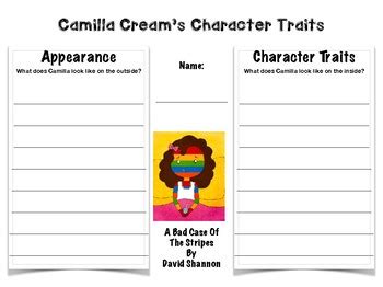 Character Traits: A Bad Case Of The Stripes by Katelyn Swick | TpT