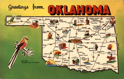 Greetings from Oklahoma - "Sooner State" Maps