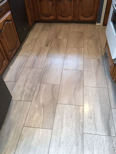 Earthwerks 12x24 Linden Stone color Light Gray laud on a brick pattern | Stone flooring, Wooden ...